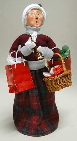 Traditional Assorted Carolers Shopper Grandmother With Gifts - No Box