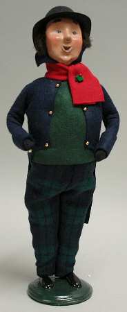 Traditional Assorted Carolers Man With Black Hat - No Box