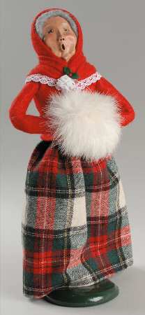 Traditional Assorted Carolers Grandmother With Muff-Red Lace Trimmed C - No Box