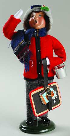Traditional Assorted Carolers School Boy With Slate - No Box
