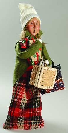 Traditional Assorted Carolers Traveler Woman-Green Coat - No Box