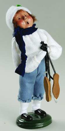 Traditional Assorted Carolers Boy With Skates - No Box