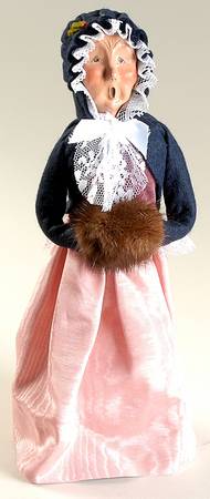 Victorian Assorted Carolers Grandmother With Muff-Blue Pink - No Box