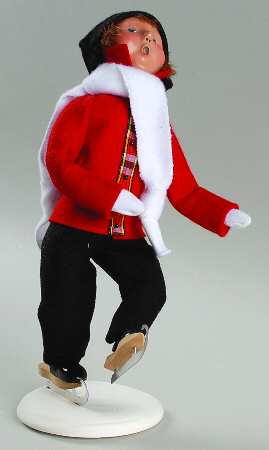 Winter Outdoor Activities Skater Boy-Red Coat - No Box