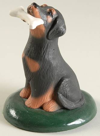 Singing Dogs Rottweiler With Bone - No Box