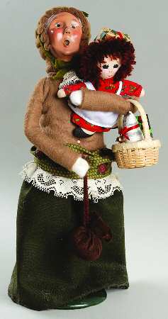 Traditional Assorted Carolers Shopper Grandmother With Doll - No Box