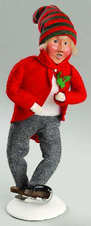 Winter Outdoor Activities Skater Boy-Red Coat - No Box