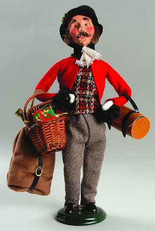 Traditional Assorted Carolers Traveler Man-Red Coat - No Box
