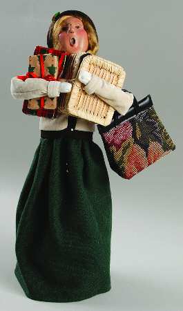 Traditional Assorted Carolers Traveler Woman-Tan Top - No Box