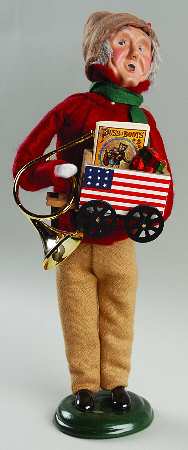 Traditional Assorted Carolers Grandfather With Horn & Wagon - No Box