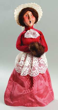 Traditional Assorted Carolers Victorian Woman-Mauve Dress - No Box
