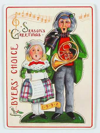 Traditional Assorted Carolers Byers Choice Cut-Out Card - No Box