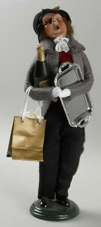 Traditional Assorted Carolers Victorian Man Shopper - No Box