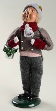 Traditional Assorted Carolers Victorian School Boy-Grey Pink - Nb775, No Box
