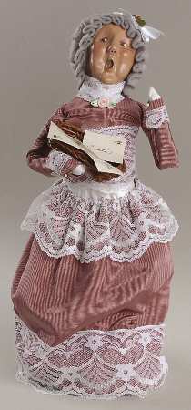 Traditional Assorted Carolers Woman With Christmas Cards - No Box