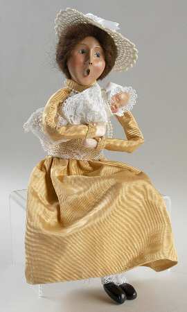 Spring & Summer Carolers Mother With Baby-Gold Dress - No Box