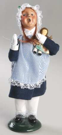 Traditional Assorted Carolers Fancy Blue Girl With Doll - Nb640, No Box