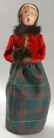 Traditional Assorted Carolers Woman W/Fur Collar And Muff - Nb643, No Box