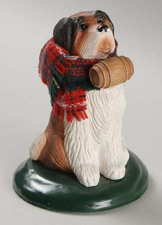 Singing Dogs Saint Bernard With Barrel - No Box