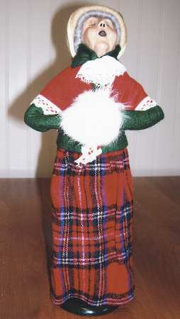 Traditional Assorted Carolers Grandmother With Muff-Green Coat Lace - Nb673, No Box