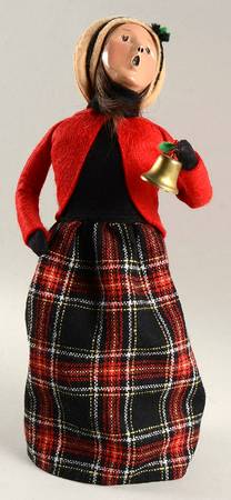 Traditional Assorted Carolers Woman With Bell-Red Coat - Nb1031, No Box