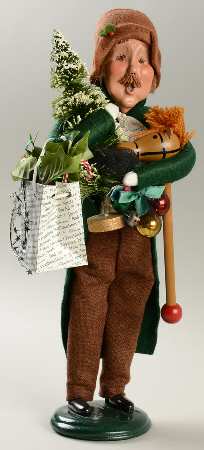 Traditional Assorted Carolers Man With Tree And Horse Toy - Nb685, No Box