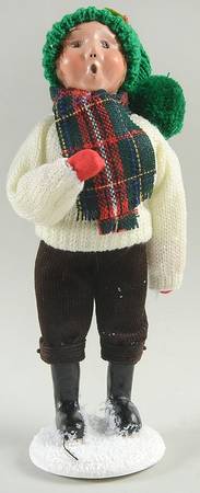 Traditional Assorted Carolers Boy With White Sweater - No Box Nb1208
