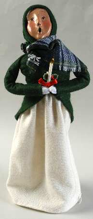 Traditional Assorted Carolers Woman With Candle - No Box