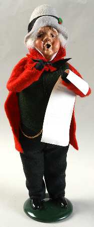 Traditional Assorted Carolers Grandfather With Watch Chain & Music - No Box