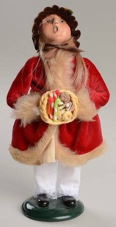 Traditional Assorted Carolers Girl With Basket Of Candy - Nb742, No Box