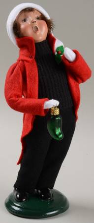 Traditional Assorted Carolers Boy With Pickle Ornament - Nb743, No Box