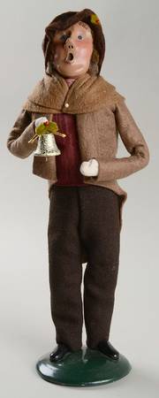 Traditional Assorted Carolers Man With Bell-Brown - No Box
