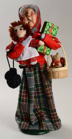 Traditional Assorted Carolers Shopper Grandmother With Doll - Nb851, No Box