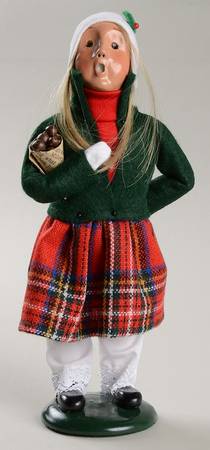 Traditional Assorted Carolers Girl With Chestnuts-Plaid Skirt - Nb844, No Box