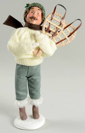 Traditional Assorted Carolers Man With Snowshoes - No Box