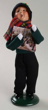 Traditional Assorted Carolers Boy With Advent Calendar - Nb849, No Box