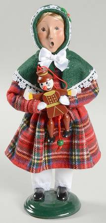Traditional Assorted Carolers Girl With Pull String Toy - Nb907, No Box