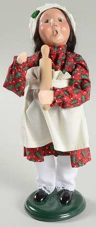 Traditional Assorted Carolers Baker Girl With Rolling Pin - Nb906, No Box