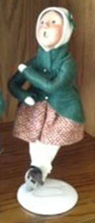 Traditional Assorted Carolers Skating Girl-Green - Nb914, No Box
