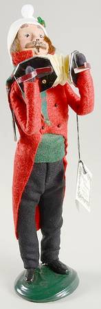 Christmas Waits Man With Accordion-Red Tail Coat - No Box