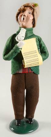 Traditional Assorted Carolers Man With Music-Green Coat Lace Ruff - Nb758, No Box