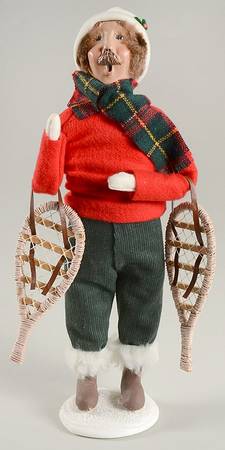 Traditional Assorted Carolers Man With Snowshoes - No Box