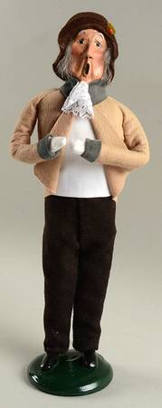 Victorian Assorted Carolers Grandfather In Tan Coat - No Box
