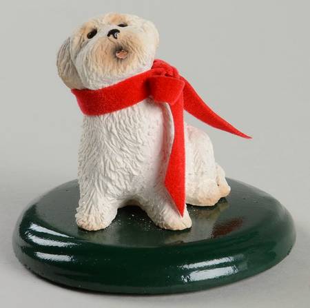 Singing Dogs Maltese With Red Bow - No Box