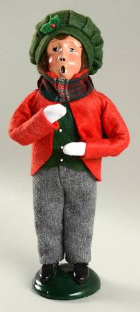 Traditional Assorted Carolers Boy In Red Coat/Green Hat - Nb1018, No Box