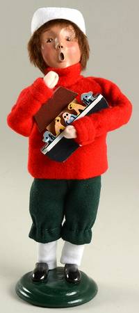 Traditional Assorted Carolers Boy With Toy-Noah's Ark-Red Shirt - Nb1080, No Box