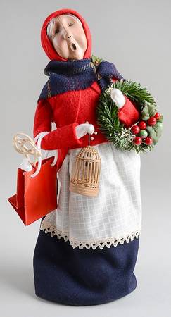 Traditional Assorted Carolers Woman With Bird Cage - Nb764, No Box
