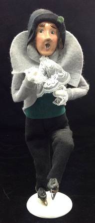 Winter Outdoor Activities Victorian Skater Man-Grey - No Box