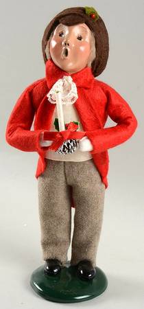 Traditional Assorted Carolers Victorian Boy With Candle & Holly - Nb813, No Box