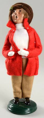 Traditional Assorted Carolers Man With Red Coat - No Box